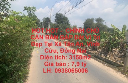 HOT HOT -  CHÍNH CHỦ CẦN BÁN GẤP Đất Vị Trí Đẹp Tại Xã Tân An, Vĩnh Cửu, Đồng Nai